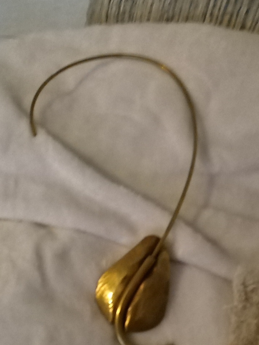 Vintage Gold Leaf Wall Hook by Vintage